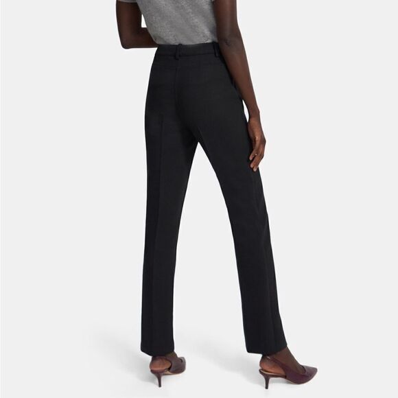 Theory Canton Wool Bi-Stretch Straight Jean - Black - Picture 1 of 8